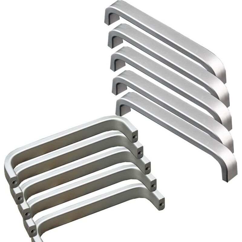 10pcs Mini Aluminium Cuisine Armoire Porte Poignées Placard Tiroir Chambre Meubles Tirer (128mm) + Tournevis
