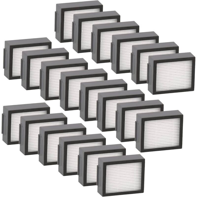 (20 Pièces) Filtre Hepa De Remplacement Compatible Avec Irobot Roomba I7 I7+ J7 J7+ Plus I3 I3+ I2 I2+ I1 I1+ I4 I6 I6+ I8 I8+ E5 E6 E7 Evo E I & J Series Kit De Filtres Accessoire (pas Pour Combo J7+