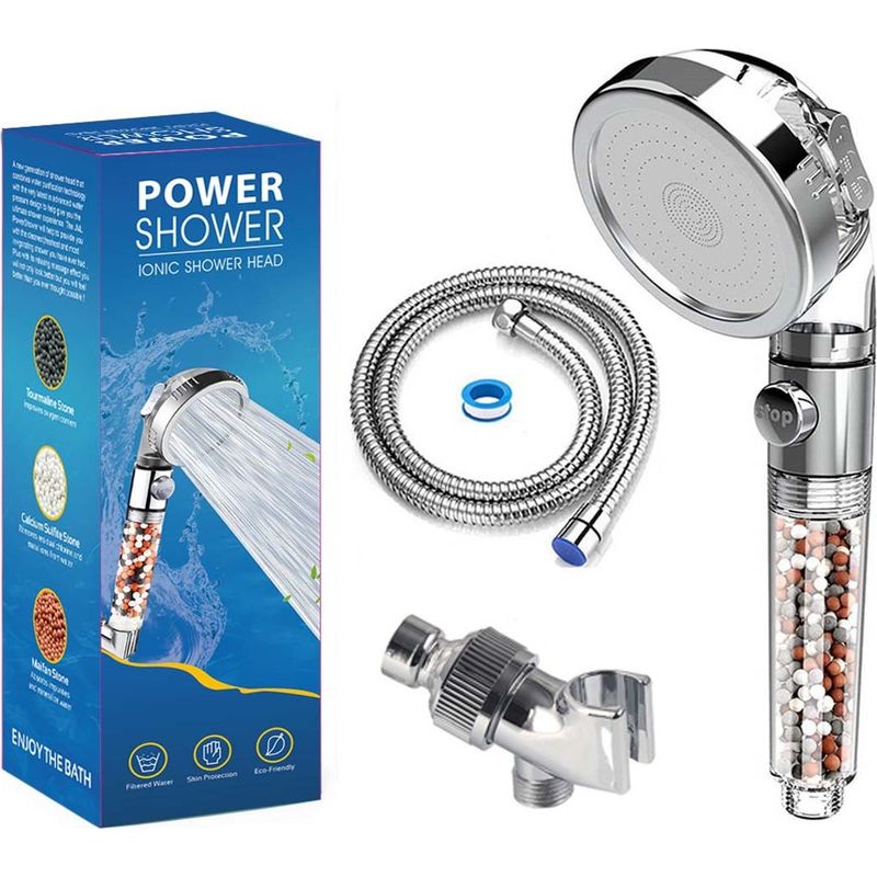 Pommeau Douche Haute Pression Pomme De Douche Anti Calcaire Filtrant，douchette Économie D'Eau Universelle De Massage 3 Modes De Douche Convient À Salle De Bain 1000 Pcs
