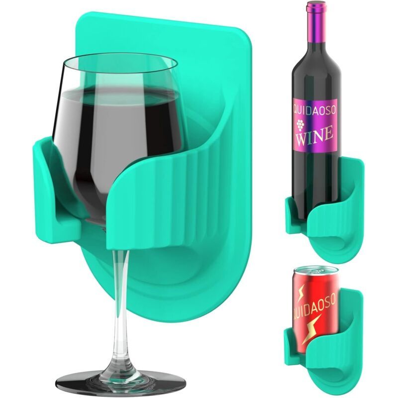 Porte-verre À Vin, Porte-canette De Bière, Porte-gobelet Mural, Porte-gobelet Pour Salle De Bain/baignoire, Cadeau De Vin (vert)