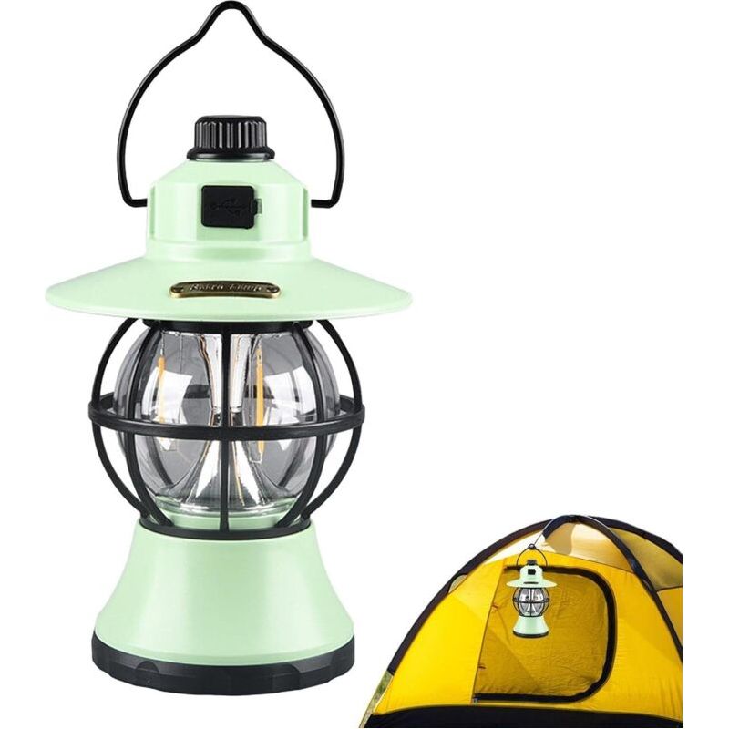 Lanterne De Camping Led Rétro Lanterne Vintage Led Abs Lampe De Cheval Rétro À Plusieurs Modes D'Éclairage De Montagne Pour Les Pannes De Courant, À L'Intérieur, À L'Extérieur Et À La