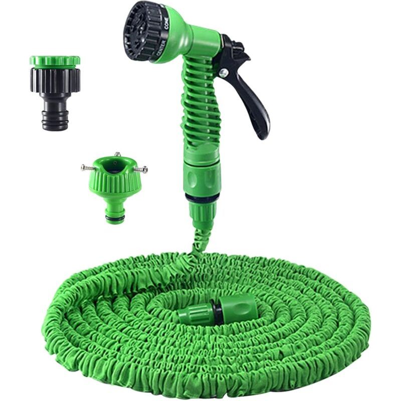 Tuyau D'Arrosage,tuyau D'Arrosage Extensible De 7,5m,tuyau D'Arrosage Extensible Flexible,avec 7 Fonctions Pistolet（2.5-7.5m）