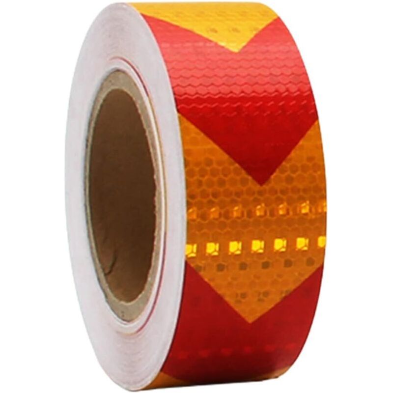 25m×5cm Ruban Réfléchissant,réflecteur Ruban Adhésif De Sécurité Pour Flèche Orientation, u200bauto-adhésif Ruban De Sécurité-bande D'Avertissement Visible Pour Véhicules, Vélos, Extérieur