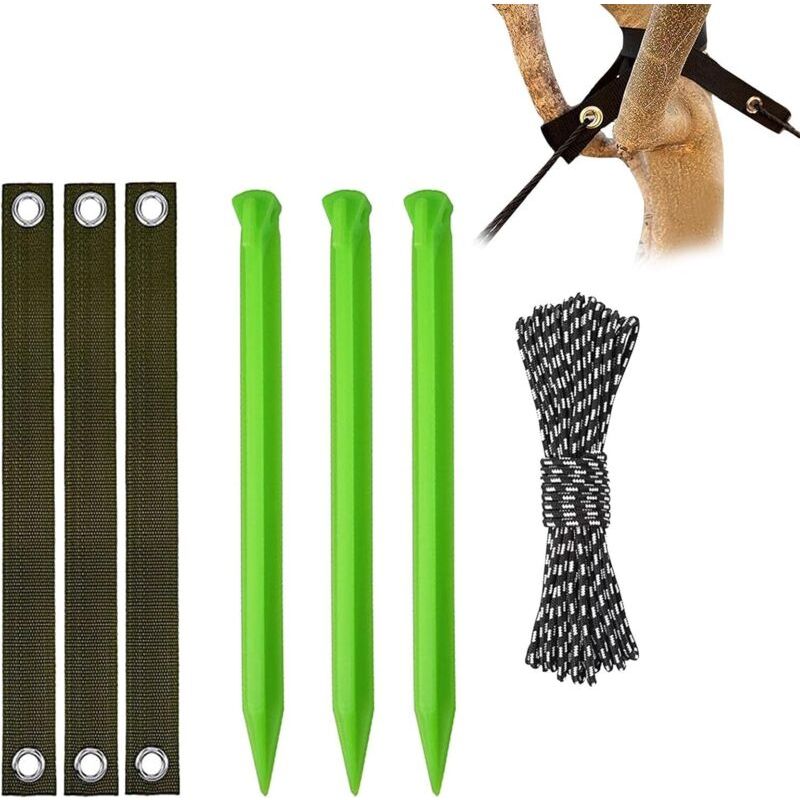 Kit De Piquet D'Arbre Bâtons De Plantes Support Accessoires De Jardinage Ancres De Support Pour Plantes De Jardin Ancrage De Piquet D'Arbre Pour, Vert