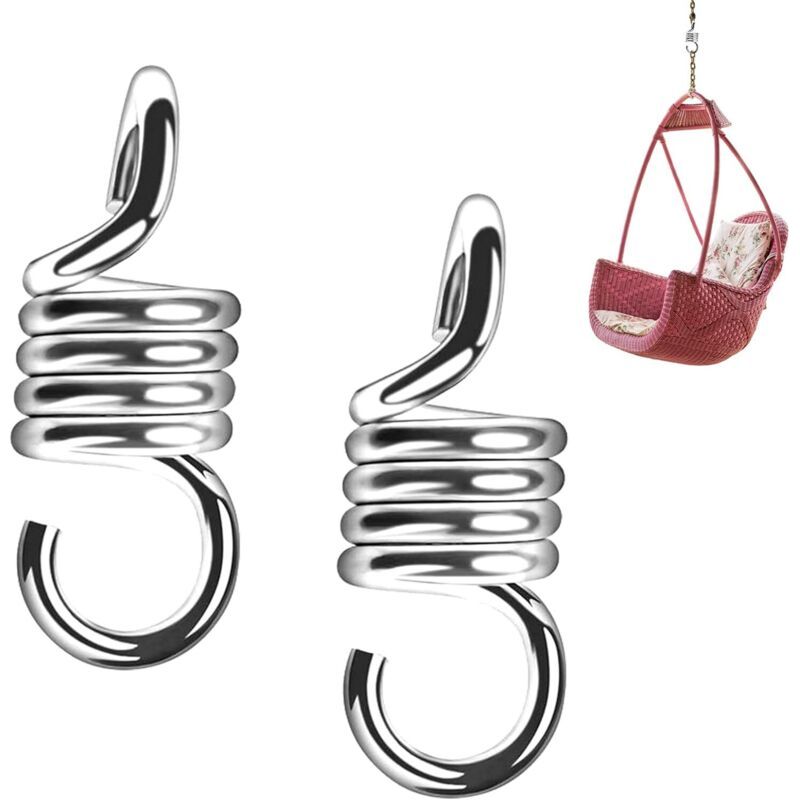 2 Pièces Crochets De Suspension 317,5 Kilogram Poids Ressort De Hamac Supporté Chaise À Ressort Pour Chaises De Porche Balançoires À Suspendre