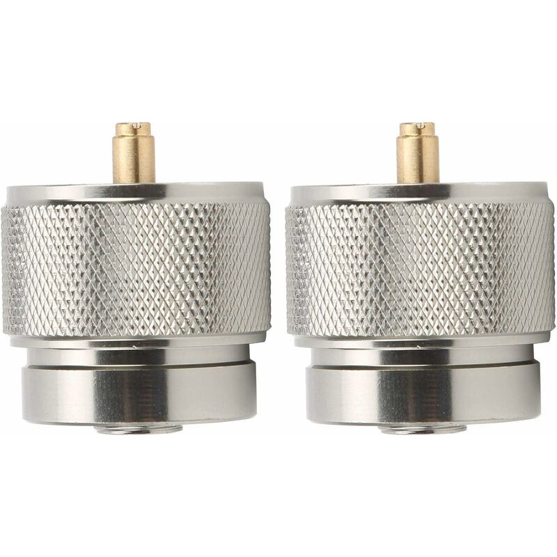 Adaptateur Pour Réchaud De Camping, 2pcs Convertisseur D'Adaptateur De Gaz Portable Convertisseur De Bouteille De Gaz À Petite Cassette Extérieure Adaptateur De Bouteille De Sortie De Valve Pour