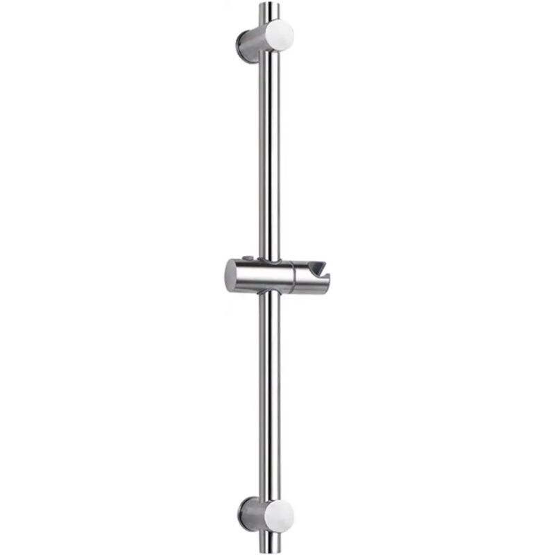 Aougo – Barre De Douche En Acier Inoxydable 304 – Fixation Réglable En Hauteur Et Angle – Finition Chromée Polie – Longueur 66 Cm