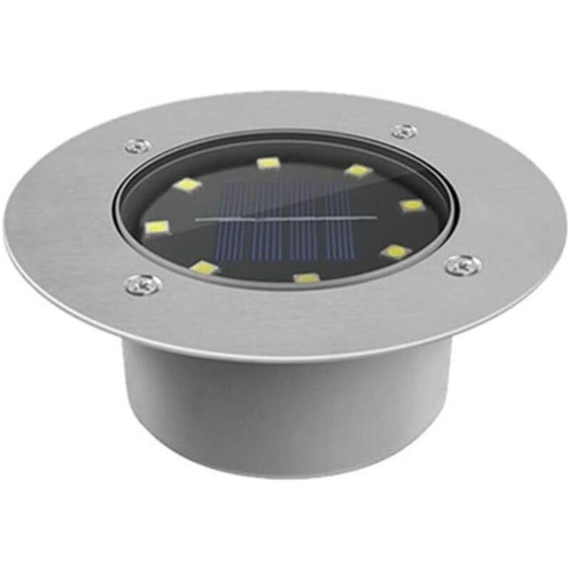 Aougo – Spot Led Encastrable Dimmable – Lampe Solaire Étanche Avec Panneau Solaire – Installation Facile – Éclairage Automatique Nuit/jour