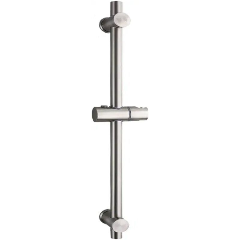 Barre De Douche, Barre De Douche En Acier Inoxydable 304 Avec Supports De Fixation Réglables En Hauteur Et En Angle, Brossé, Hauteur Totale 660 Mm