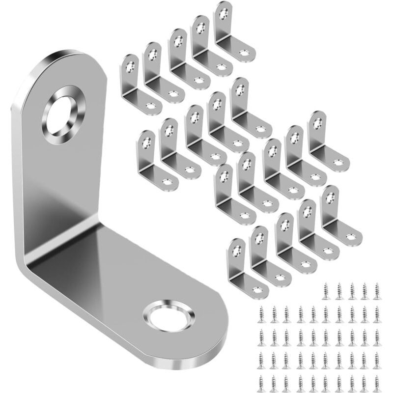 Équerre De Fixation En Métal Equerre Inox,lot De 20 Équerres De Fixation 3030mm Pour La Fixation Et La Réparation De Meubles