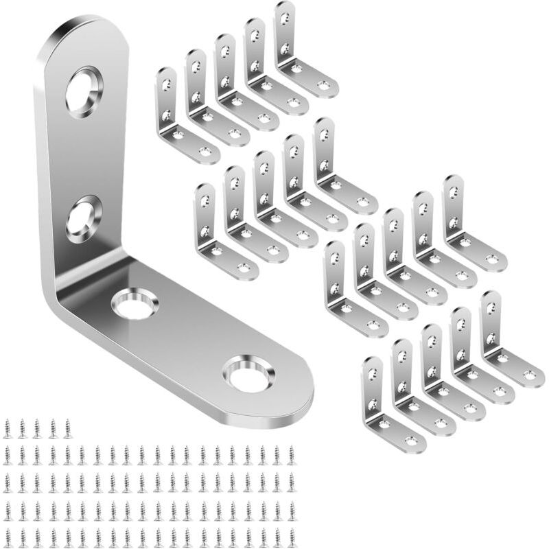 Équerre De Fixation En Métal Equerre Inox,lot De 20 Équerres De Fixation 4040mm Pour La Fixation Et La Réparation De Meubles