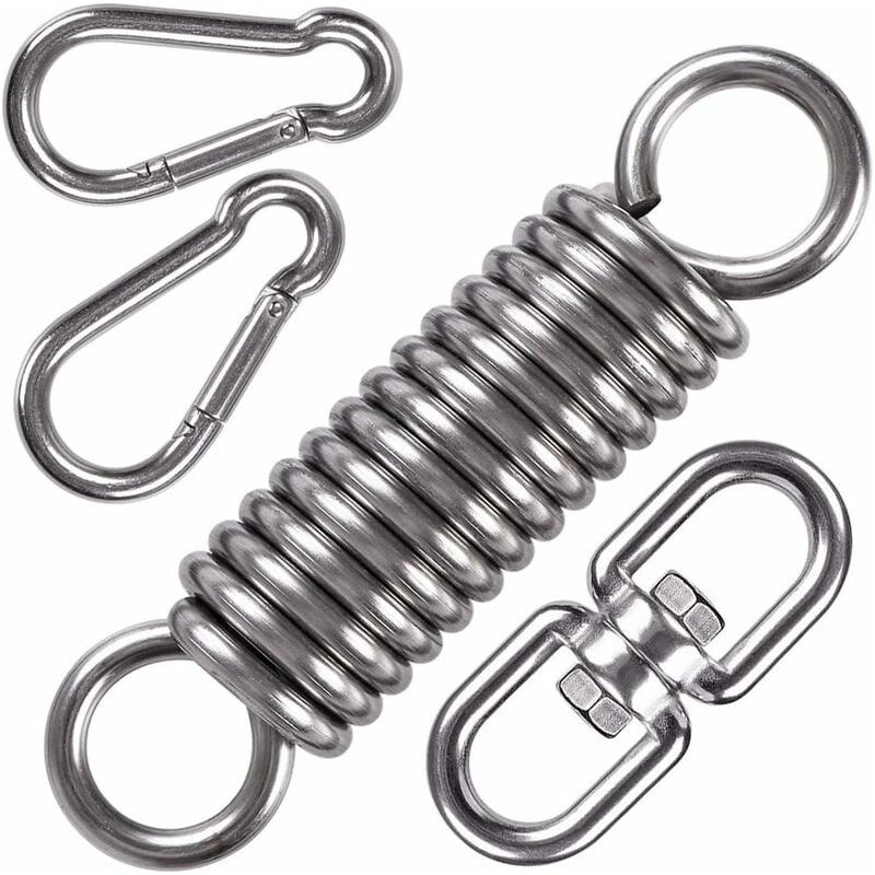Crochets De Sac De Boxe Acier Inoxydable, Hamac Balançoire Ressort Kit Suspendu, Crochets De Suspendu Pivotants Avec 2 Mousquetons Ressort Pour Chaise Suspendue, Balançoires, Sac Lourd