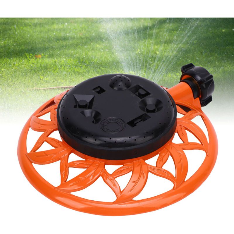 Arroseur De Pelouse, Arroseur D'Eau Stationnaire À 8 Jets Sur Base Décorative En Métal Pour L'Arrosage Des Petits Et Grands Jardins, Pelouses, Potagers Ou Zones De Formes Irrégulières
