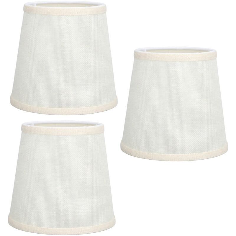 Sjlerst Abat-jour De Table Fabriqué À La Main, 3 Pièces, Tissu Doux À Haute Transmission, Très Durable, Conception Sûre, Petits Abat-jour