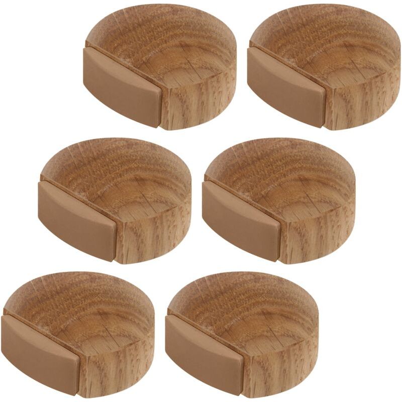 6 Pcs Arrêts De Portes - Butée De Porte Adhesive En Bois Pour Sol Et Parquet - Stop Porte Adhésif - Butoir De Porte