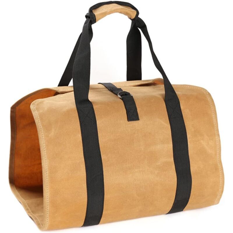 Sac À Bûches Bois De Chauffage En Toile, Panier À Bûches,sac De Rangement Pour Bois De Chauffage, Avec Poignées Grande Capacité Pour Cheminée Transport De Bois Bûches(9843cm)
