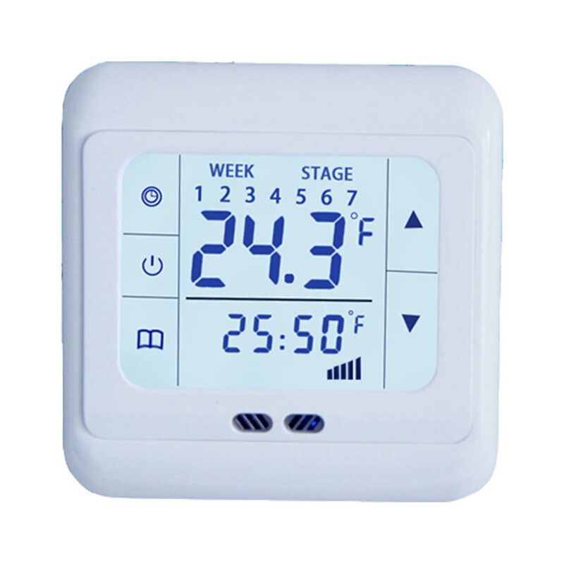 Thermostat De Chambre Numérique Écran Tactile Lcd Chauffage Par Le Sol Pour Le Chauffage Au Sol Eau De Chauffage Chauffage Mural Thermostat Mural