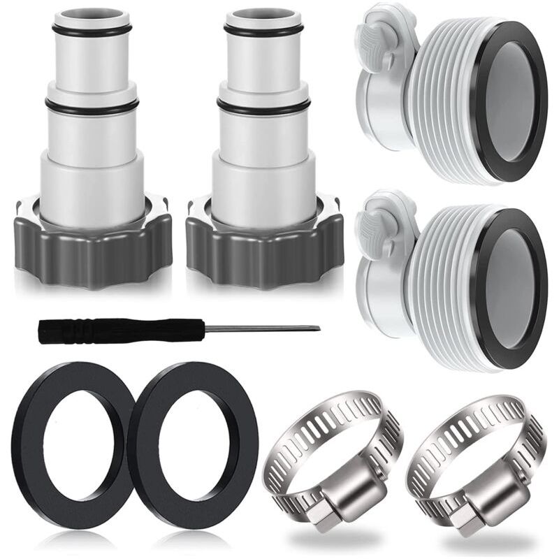 Caoutchouc Adaptateur Tuyau Pour Pompe, Raccord Pour Tuyau Piscine Intex Ø 32 Et 38 Mm