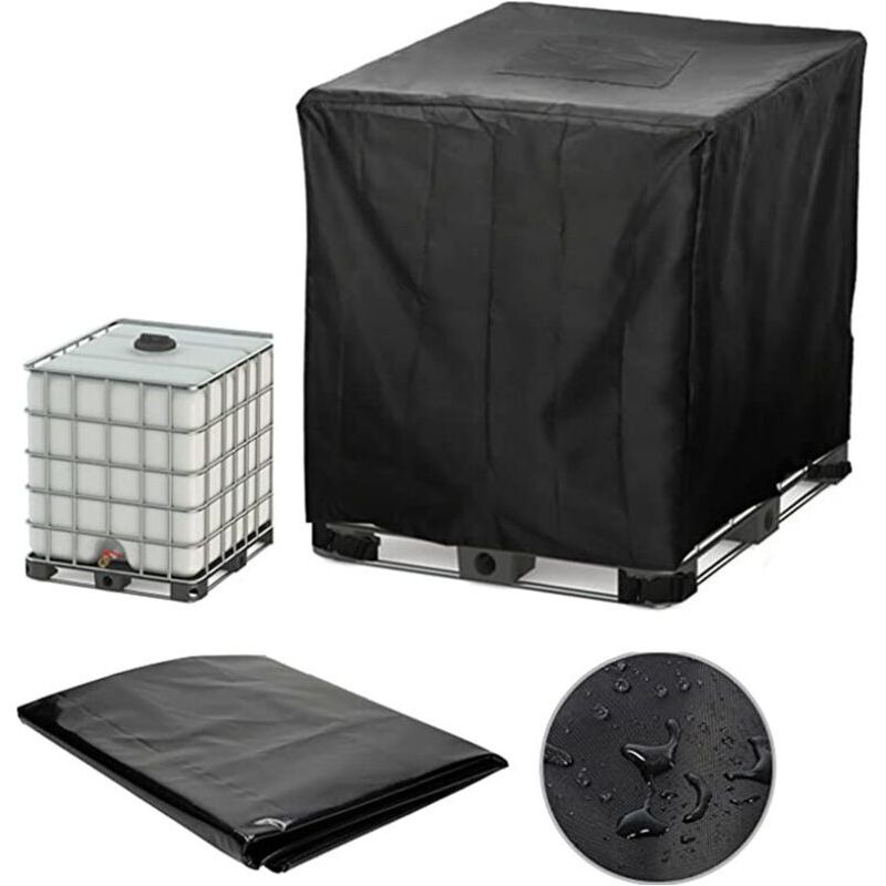 Bâche Cuve 600l, Collecteurs D'Eau De Pluie Bache, Adapté Au Réservoir D'Eau De Baril De Pluie Extérieur 600l, Couverture Uv, Antipoussière, Housses Pour Cuve Eau De Pluie (120x80x100cm)
