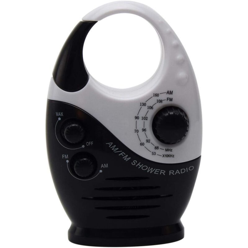 Radio De Douche De Salle De Bain, Mini Radio Am Fm Étanche Avec Poignée Supérieure, Haut-parleur À Volume Réglable, Pour Salle De Douche Chambre À Coucher Salle De Bain Familiale