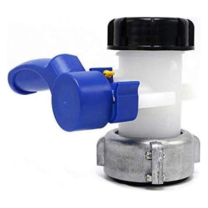 Vanne Papillon De Rechange Pour Cuve Ibc Jusqu'à 1000 L Ou Citerne, Avec Adaptateur Pour Bride Dn50 (75 Mm, Aluminium)