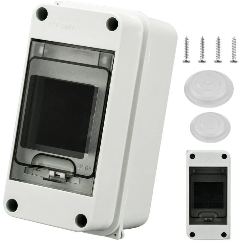 Coffret Electrique Etanche Exterieur Ip65, 3 Modules, Boite De Boitier Etanche Electrique, Armoire De Contrôle, Boitier De Jonction