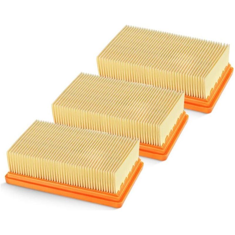 Lot De 3 Filtres Plats Plissés Pour Aspirateur Karcher Mv4 Mv5 Mv6 Wd4 Wd5 Wd6 - S 2.863-005.0