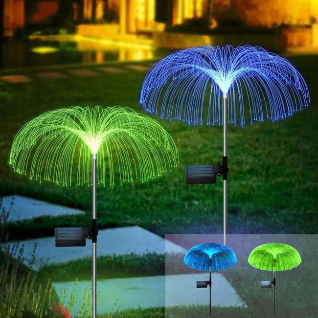 Lumière Solaire Extérieur,2 Pièces Lampe Solaire Pour Méduse,etanche Ip65 Pour Jardin,pelouse,terrasse,mariage,fête(une Seule Couche) (sku Produit : 95197283 Sku Offre : Lehuamwj322)