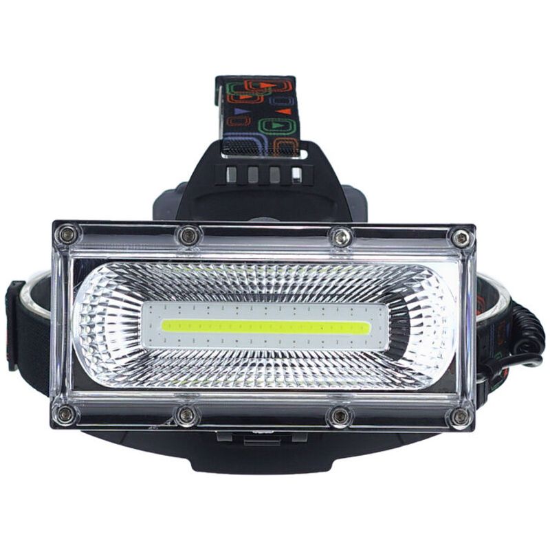 Lampe Frontale, Led Lampe Frontale Rechargeable Cob Haute Luminosité, Lampe De Travail Étanche Pour Le Camping, La Pêche, La Randonnée, Le Grand Récipient De Batterie [classe Énergétique A+++]