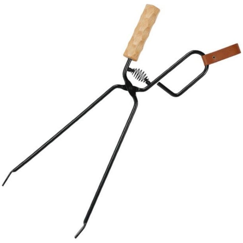 Barbecue Charcoal Cink Ergonomique Poignée Cheminée Tong Pince De Charbon De Bois De Fer