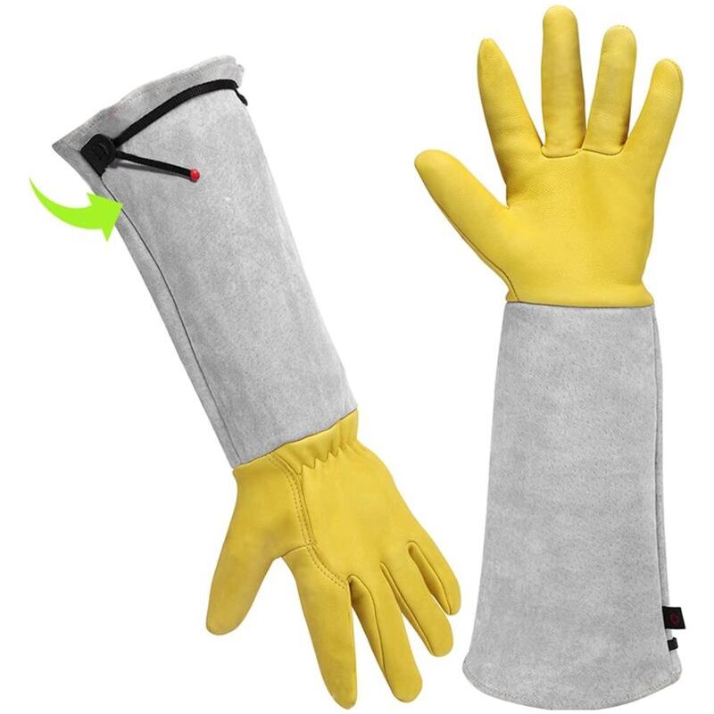 Gants Jardinage Femme/ Homme Gants De Travail Cuir - Gants De Jardinage Cadeau Jardinage Outillage Gants Anti Coupure Gants Rosiers Epineux Outils Jardinage Long Gant Jardinage Femme Homme Gant Jardin