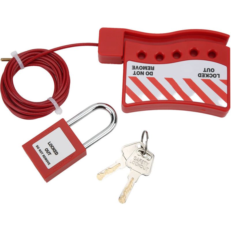 Câble De Sécurité Métallique Réglable Avec Cadenas De 38 Mm Pour Armoire Électrique De Vanne À Guillotine
