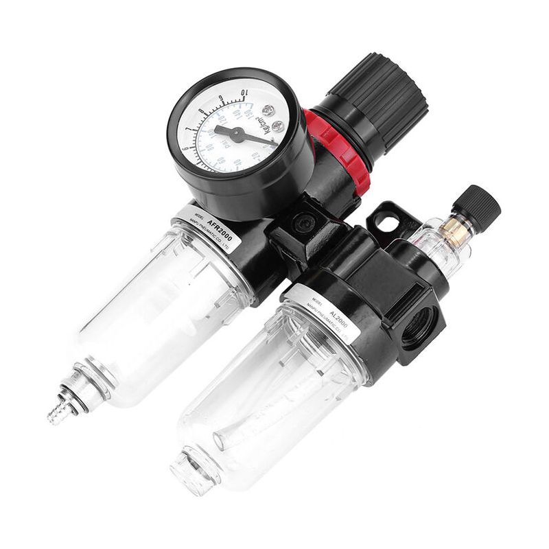 Pneumatique Air Pression Filtre Régulateur Lubrificateur Humidité Piège Eau Huile Séparateur D'Eau G1/4