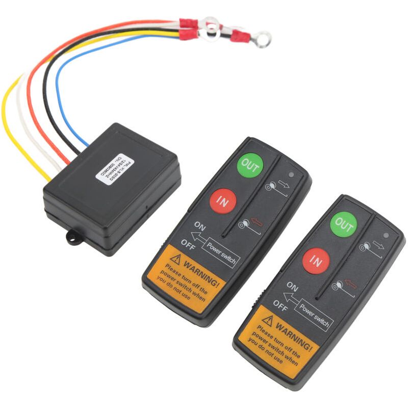 Sjlerst – Kit De Télécommande De Treuil Sans Fil 12v 24v – Portée 75ft – Compatible Camion, Jeep, Atv, Suv – Récepteur Inclus