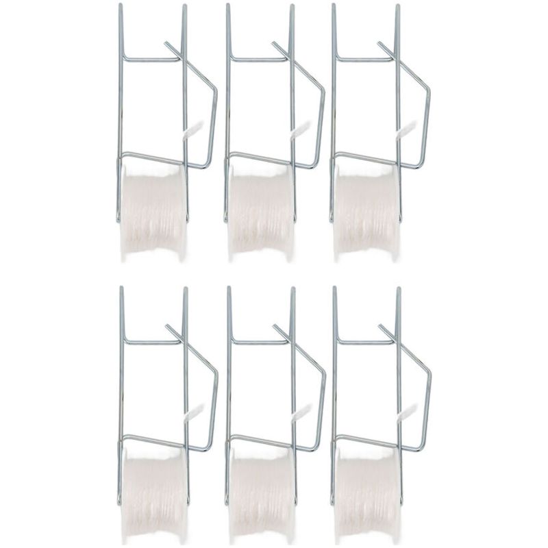 Lot De 6 Crochets Pour Plantes Avec Fil De Fer Galvanisé De 15 Mètres (49,2 Pieds), Support Stable Pour Plantes Grimpantes, Kit De Palissage Pour Serres Et Exploitations Agricoles