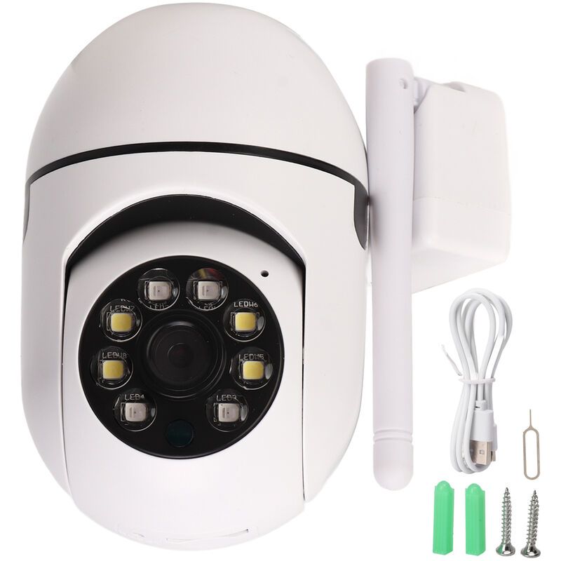 Caméra De Sécurité Wifi 1080p Hd Vision Nocturne Interphone Vocal 2 Voies Caméra De Surveillance À Distance Pour Magasin À Domicile