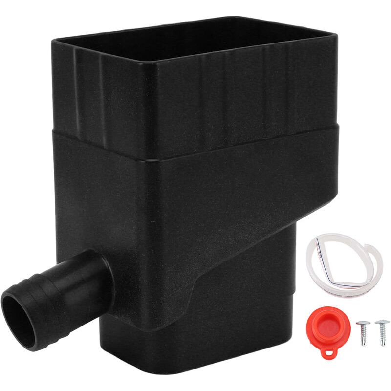 Système De Collecte Des Eaux Pluviales, Connecteur Dériveur De Collecte D'Eau De Pluie Avec Tuyau D'Eau De 4 Pieds, Kit De Dérivation De La Partie Descendante Résistant Aux Uv (noir)