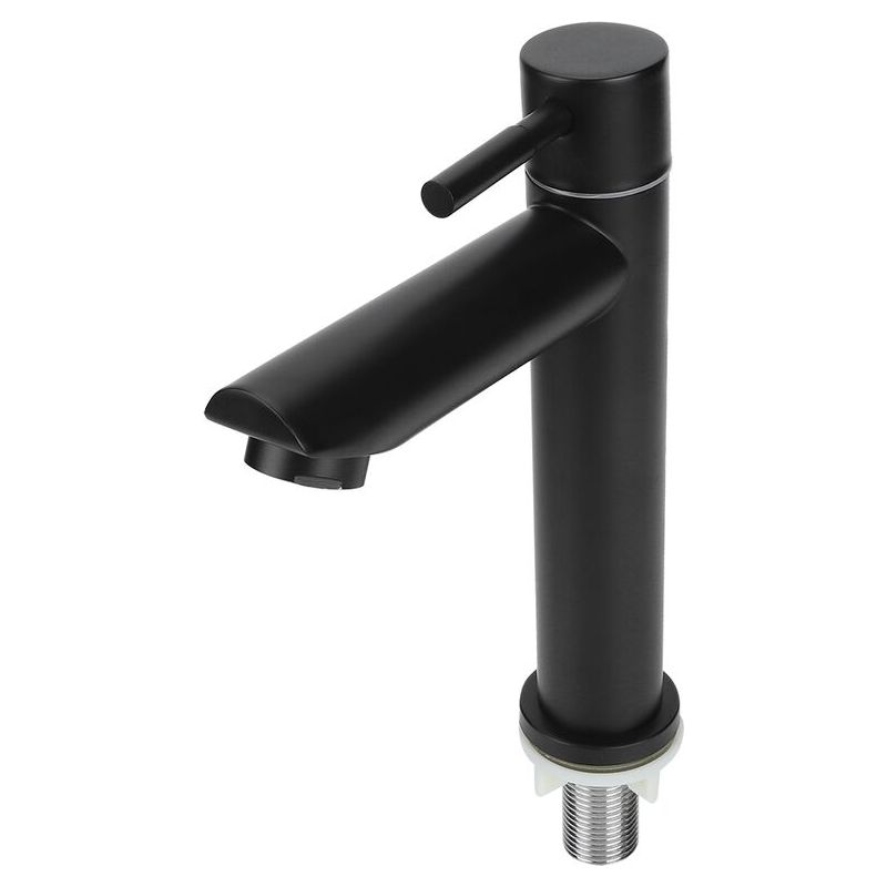 Robinet D'Eau Froide Simple De Lavabo D'Acier Inoxydable De G1/2in Pour La Toilette De Salle De Bains Blackstraight Type (sans Tube)