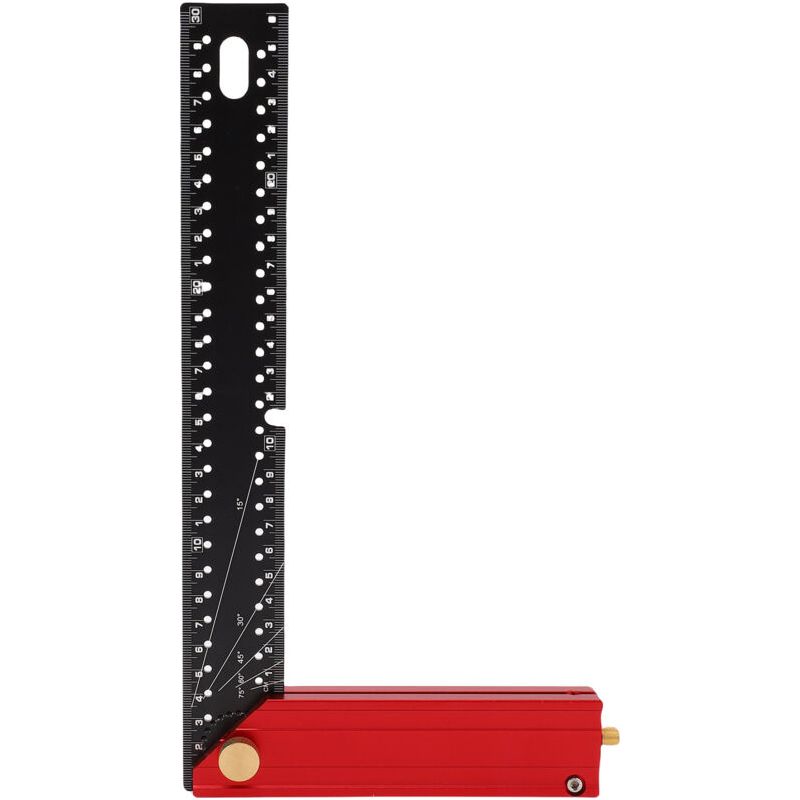 Équerre De Charpentier Métrique 300 Mm En Alliage D'Aluminium Pour Charpente, Mesure D'Angle Droit À 90°, Marquage Réglable, Précise Et Multifonctionnelle