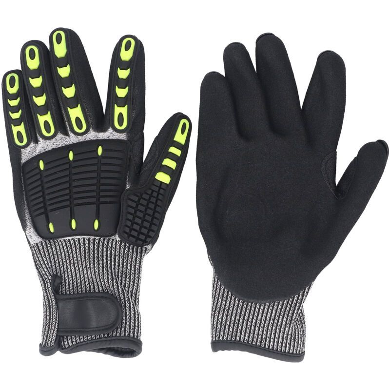 Gants De Sécurité Pour Le Travail, Gants Anti-choc Pour Hommes Et Femmes, Gants Robustes Anti-coupures Antidérapants Avec Gants Compatibles Avec Les Écrans Tactiles Et Offrant Une Protection Contre Le