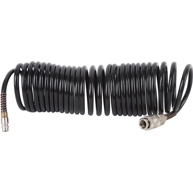 Tuyau D'Air Spiralé En Pe Et Cuivre, Diamètre Intérieur 6,35 Mm (1/4 Pouce), Longueur 5 M (16,4 Pieds), Anti-nœuds Et Anti-torsion, Léger, Avec Connecteur Ue