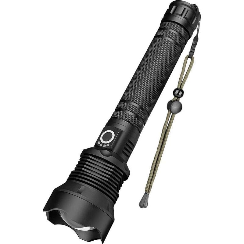 Lampe Torche Led Ultra Puissante,lampe De Poche Rechargeable 90000 Lumens Xhp70 Ajustable Zoomable Étanche Torche Usb(y Compris La Batterie)