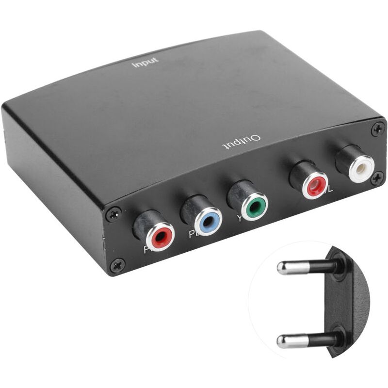 Sjlerst Convertisseur Vidéo Hd Hdmi Vers 5rca Rgb, Interface De Composant De Différence De Couleur, Adaptateur Audio Ypbpr R/l