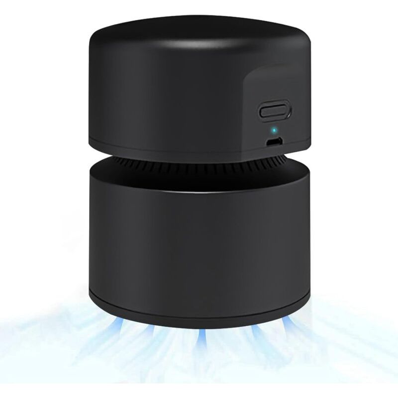 Aspirateur De Table, Aspirateur De Bureau, Usb Rechargeable, 120 Minutes D'Autonomie, Fonction D'Arrêt Automatique, Aspirateur De Table Sans Fil À 360° Pour École, Bureau, Maison, Noir