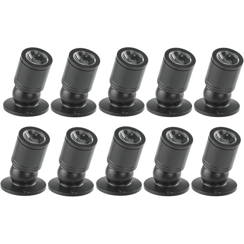 Aougo – Downlight Led 1w Mini Spot Encastré – Aluminium Aéronautique – Lumière Chaude – 100-265v Ac – Lot De 10 – Pour Éclairage Intérieur - 10pcs