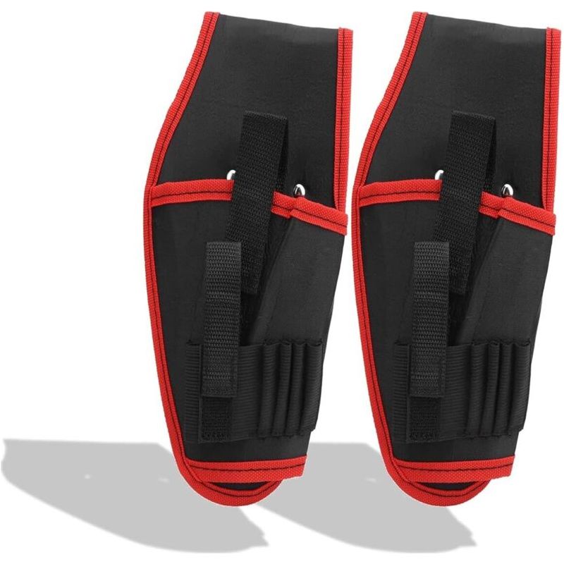 Pochette De Ceinture De Perceuse Électrique 2 Pièces, Sac Multifonctionnel D'Outil D'Électricien Sans Fil Portatif De Ceinture De Taille Réglable, Pour Stocker Des Forets Et Des Attaches
