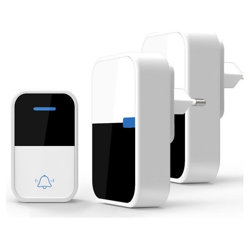 Sonnette Sans Fil Auto-alimentée Sans Batterie Sonnette De Porte Étanche 38 Sonnerie Bouton Poussoir Recevoir Appel Cloche Télécommande Sans Fil Extérieur Électronique Sonnette Téléavertisseur Anneau