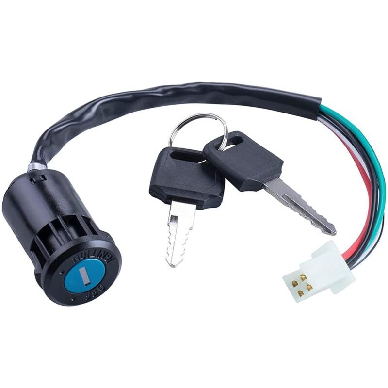 Moto 4 Fils Interrupteur À Clé De Contact Pour 50cc Atv Quad Dirt Pocket Bike Scooter Électrique