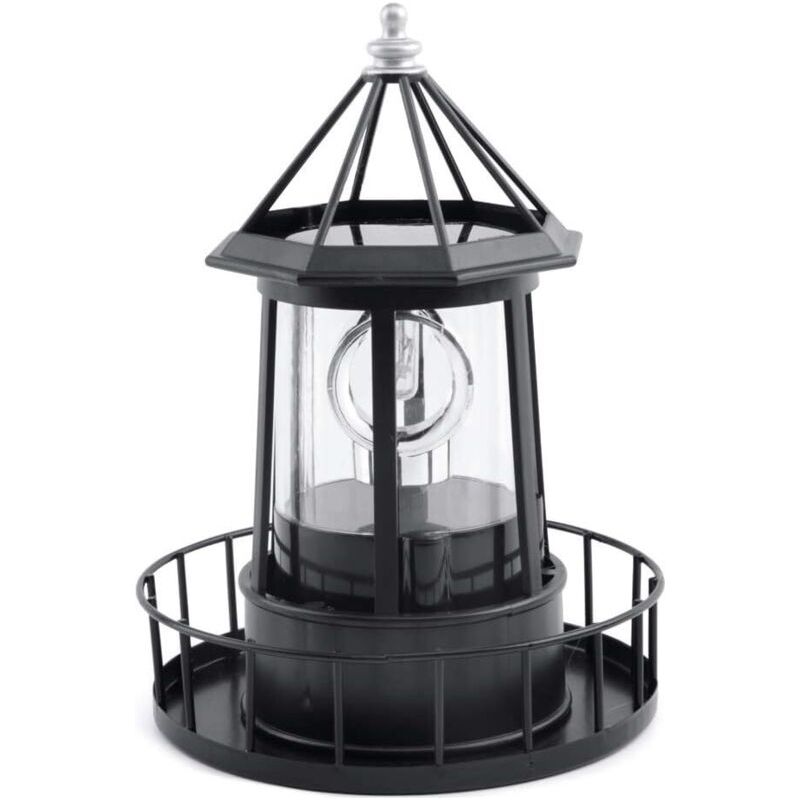 Led Lampe De Phare Rotative Solaire Lanterne De Décoration Extérieure De Jardin Pour Pathway Patio Yard
