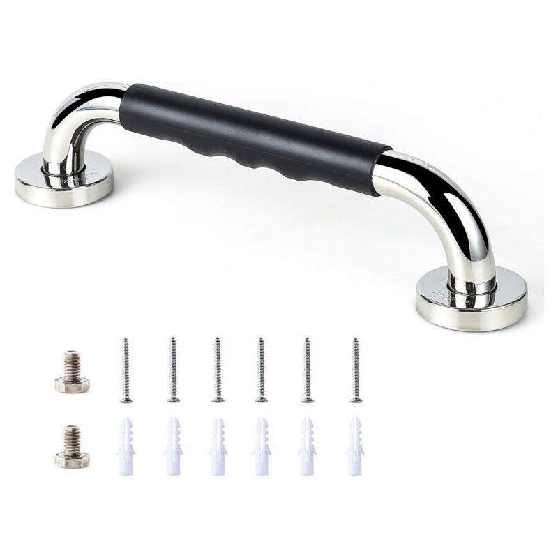 Barre Baignoire Barre D'Appui De Bain Avec Grip Antidérapant Poignée De Baignoire En Acier Inoxydable Poignée De Douche Barres De Sécurité Murale Barre D'Appui Wc (300mm/12 Inch)